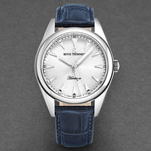 Load image into Gallery viewer, Revue Thommen Men's 'Heritage' Silver Dial Blue Leather Strap Automatic Watch 21010.2525
