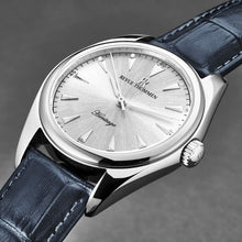 Load image into Gallery viewer, Revue Thommen Men's 'Heritage' Silver Dial Blue Leather Strap Automatic Watch 21010.2525