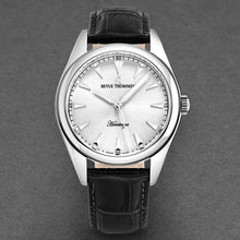 Load image into Gallery viewer, Revue Thommen Men's 'Heritage' Silver Dial Black Leather Strap Automatic Watch 21010.2531