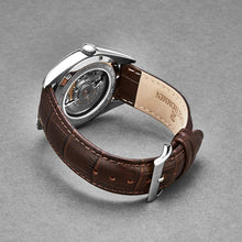 Load image into Gallery viewer, Revue Thommen Men's 'Heritage' Silver Dial Brown Leather Strap Automatic Watch 21010.2533
