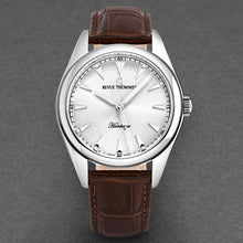 Load image into Gallery viewer, Revue Thommen Men's 'Heritage' Silver Dial Brown Leather Strap Automatic Watch 21010.2533