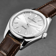 Load image into Gallery viewer, Revue Thommen Men's 'Heritage' Silver Dial Brown Leather Strap Automatic Watch 21010.2533