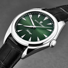 Load image into Gallery viewer, Revue Thommen Men's 'Heritage' Green Dial Black Leather Strap Automatic Watch 21010.2534