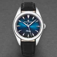 Load image into Gallery viewer, Revue Thommen Men's 'Heritage' Blue Dial Black Leather Strap Automatic Watch 21010.2535