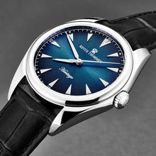 Load image into Gallery viewer, Revue Thommen Men's 'Heritage' Blue Dial Black Leather Strap Automatic Watch 21010.2535