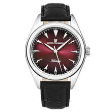 Load image into Gallery viewer, Revue Thommen Men&#39;s &#39;Heritage&#39; Red Dial Black Leather Strap Automatic Watch 21010.2536
