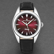 Load image into Gallery viewer, Revue Thommen Men's 'Heritage' Red Dial Black Leather Strap Automatic Watch 21010.2536