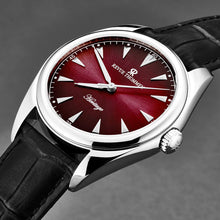 Load image into Gallery viewer, Revue Thommen Men's 'Heritage' Red Dial Black Leather Strap Automatic Watch 21010.2536