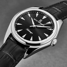 Load image into Gallery viewer, Revue Thommen Men's 'Heritage' Black Dial Black Leather Strap Automatic Watch 21010.2538