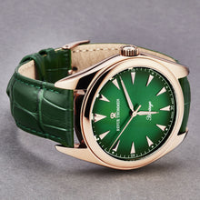 Load image into Gallery viewer, Revue Thommen Men's 'Heritage' Green Dial Green Leather Strap Automatic Watch 21010.2564