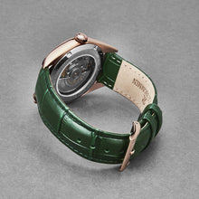 Load image into Gallery viewer, Revue Thommen Men's 'Heritage' Green Dial Green Leather Strap Automatic Watch 21010.2564