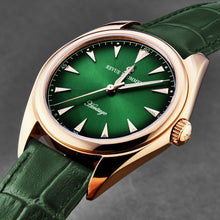 Load image into Gallery viewer, Revue Thommen Men's 'Heritage' Green Dial Green Leather Strap Automatic Watch 21010.2564