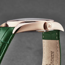 Load image into Gallery viewer, Revue Thommen Men's 'Heritage' Green Dial Green Leather Strap Automatic Watch 21010.2564