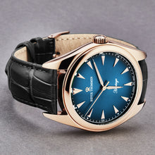 Load image into Gallery viewer, Revue Thommen Men's 'Heritage' Blue Dial Black Leather Strap Automatic Watch 21010.2565