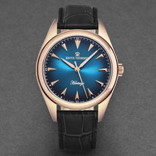 Load image into Gallery viewer, Revue Thommen Men's 'Heritage' Blue Dial Black Leather Strap Automatic Watch 21010.2565