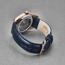Load image into Gallery viewer, Revue Thommen Men's 'Heritage' Blue Dial Blue Leather Strap Automatic Watch 21010.2568