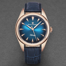 Load image into Gallery viewer, Revue Thommen Men's 'Heritage' Blue Dial Blue Leather Strap Automatic Watch 21010.2568