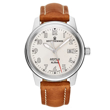 Load image into Gallery viewer, Revue Thommen 16052.2532 &#39;Air Speed XL&#39; Silver Dial Brown Leather Strap Swiss Mechanical Watch
