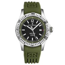 Load image into Gallery viewer, Revue Thommen Men&#39;s &#39;Air speed&#39; Black Dial Green Rubber Strap Automatic Watch 16070.4634

