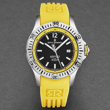 Load image into Gallery viewer, Revue Thommen Men&#39;s &#39;Air speed&#39; Black Dial Yellow Rubber Strap Automatic Watch 16070.4638
