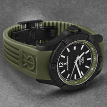Load image into Gallery viewer, Revue Thommen Men&#39;s &#39;Air speed&#39; Black Dial Green Rubber Strap Automatic Watch 16070.4674
