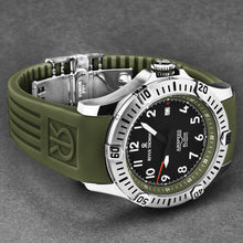 Load image into Gallery viewer, Revue Thommen Men&#39;s &#39;Air speed&#39; Black Dial Green Rubber Strap Automatic Watch 16070.4734
