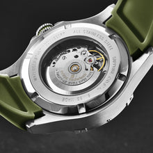Load image into Gallery viewer, Revue Thommen Men&#39;s &#39;Air speed&#39; Black Dial Green Rubber Strap Automatic Watch 16070.4734
