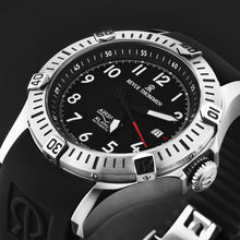 Load image into Gallery viewer, Revue Thommen Men&#39;s &#39;Air speed&#39; Black Dial Black Rubber Strap Automatic Watch 16070.4737
