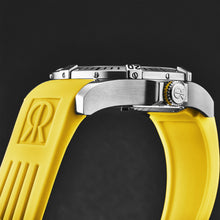 Load image into Gallery viewer, Revue Thommen Men&#39;s &#39;Air speed&#39; Black Dial Yellow Rubber Strap Automatic Watch 16070.4738
