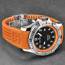 Load image into Gallery viewer, Revue Thommen Men&#39;s &#39;Air speed&#39; Black Dial Orange Rubber Strap Automatic Watch 16070.4739
