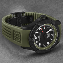 Load image into Gallery viewer, Revue Thommen Men&#39;s &#39;Air speed&#39; Black Dial Green Rubber Strap Automatic Watch 16070.4774
