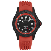 Load image into Gallery viewer, Revue Thommen Men&#39;s &#39;Air speed&#39; Black Dial Red Rubber Strap Automatic Watch 16070.4776
