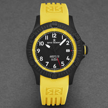Load image into Gallery viewer, Revue Thommen Men&#39;s &#39;Air speed&#39; Black Dial Yellow Rubber Strap Automatic Watch 16070.4778
