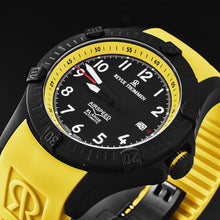 Load image into Gallery viewer, Revue Thommen Men&#39;s &#39;Air speed&#39; Black Dial Yellow Rubber Strap Automatic Watch 16070.4778
