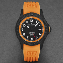Load image into Gallery viewer, Revue Thommen Men&#39;s &#39;Air speed&#39; Black Dial Orange Rubber Strap Automatic Watch 16070.4779
