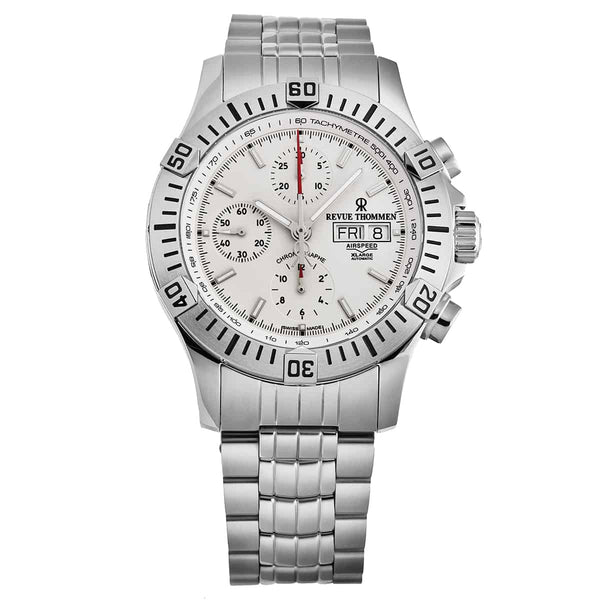 Revue Thommen Men's 16071.6128 'Air speed' Silver Dial Chronograph Day-Date  Swiss Automatic Watch