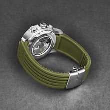 Load image into Gallery viewer, Revue Thommen Men&#39;s &#39;Air speed&#39; Black Dial Green Rubber Strap Automatic Watch 16071.6634
