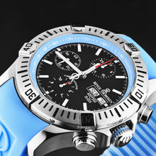 Load image into Gallery viewer, Revue Thommen Men&#39;s &#39;Air speed&#39; Black Dial Blue Rubber Strap Automatic Watch 16071.6635
