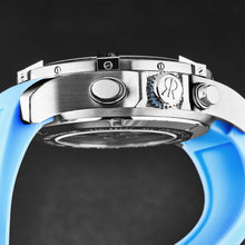 Load image into Gallery viewer, Revue Thommen Men&#39;s &#39;Air speed&#39; Black Dial Blue Rubber Strap Automatic Watch 16071.6635
