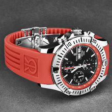 Load image into Gallery viewer, Revue Thommen Men&#39;s &#39;Air speed&#39; Black Dial Red Rubber Strap Automatic Watch 16071.6636
