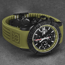 Load image into Gallery viewer, Revue Thommen Men&#39;s &#39;Air speed&#39; Black Dial Green Rubber Strap Automatic Watch 16071.6674
