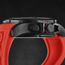 Load image into Gallery viewer, Revue Thommen Men&#39;s &#39;Air speed&#39; Black Dial Red Rubber Strap Automatic Watch 16071.6676
