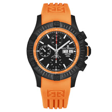 Load image into Gallery viewer, Revue Thommen Men&#39;s &#39;Air speed&#39; Black Dial Orange Rubber Strap Automatic Watch 16071.6679

