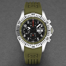 Load image into Gallery viewer, Revue Thommen Men&#39;s &#39;Air speed&#39; Black Dial Green Rubber Strap Automatic Watch 16071.6734

