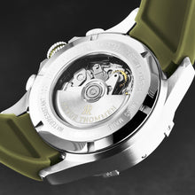 Load image into Gallery viewer, Revue Thommen Men&#39;s &#39;Air speed&#39; Black Dial Green Rubber Strap Automatic Watch 16071.6734
