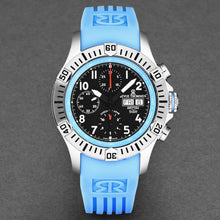 Load image into Gallery viewer, Revue Thommen Men&#39;s &#39;Air speed&#39; Black Dial Blue Rubber Strap Automatic Watch 16071.6735
