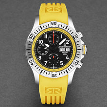Load image into Gallery viewer, Revue Thommen Men&#39;s &#39;Air speed&#39; Black Dial Yellow Rubber Strap Automatic Watch 16071.6738
