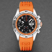 Load image into Gallery viewer, Revue Thommen Men&#39;s &#39;Air speed&#39; Black Dial Orange Rubber Strap Automatic Watch 16071.6739
