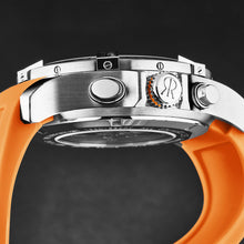 Load image into Gallery viewer, Revue Thommen Men&#39;s &#39;Air speed&#39; Black Dial Orange Rubber Strap Automatic Watch 16071.6739
