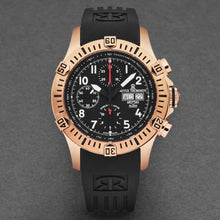 Load image into Gallery viewer, Revue Thommen Men&#39;s &#39;Air speed&#39; Black Dial Black Rubber Strap Automatic Watch 16071.6767
